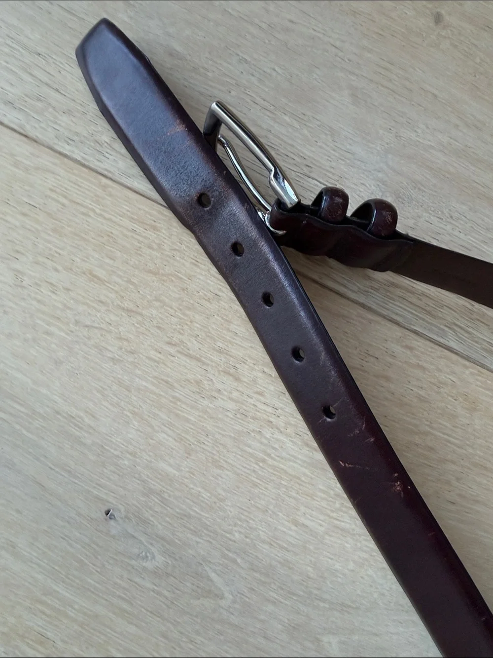 Polo Ralph Lauren Men’s Brown Leather Belt with Metal Buckle